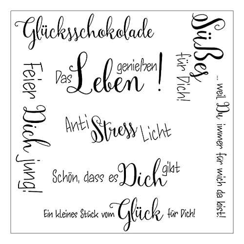 Deutsch Transparente Briefmarke, Silikon Stempel Set, Clear Stamps,DIY Scrapbooking Werkzeug Bastelei von ECMQS