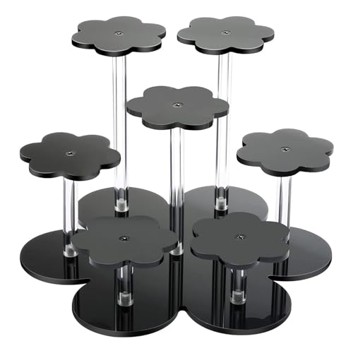 ECMQS Acryl 7-Schicht Leiter Kleine Schmuck Ringe Display Stand Kleine Cupcake Halterung Dessert Kuchen Display Stand von ECMQS