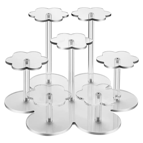 ECMQS Acryl 7-Schicht Leiter Kleine Schmuck Ringe Display Stand Kleine Cupcake Halterung Dessert Kuchen Display Stand von ECMQS