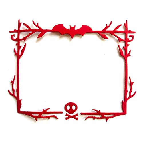 ECMQS Halloween Totenkopf Rahmen DIY Stanzschablone, Scrapbooking Prägeschablonen Stanzformen Schablonen Für Scrapbooking von ECMQS