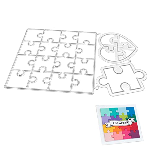 ECMQS Liebe Puzzle DIY Stanzschablone, Scrapbooking Prägeschablonen Stanzformen Schablonen Für Scrapbooking von ECMQS
