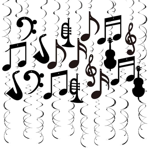 ECMQS Musical Note Themed Hängende Wirbeldekoration Set Von 30 Prozent Zum Geburtstag Hochzeitsfeier von ECMQS