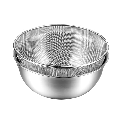 Edelstahlkolander Mit Mixing Bowl Mehrzweckküchenkorb Zum Waschen Von Obst Oder Entwässerung Pasta von ECMQS