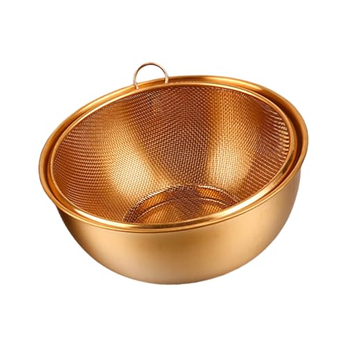 Edelstahlkolander Mit Mixing Bowl Mehrzweckküchenkorb Zum Waschen Von Obst Oder Entwässerung Pasta von ECMQS