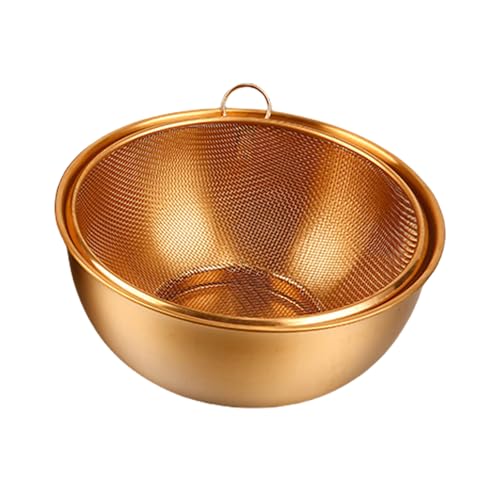 Edelstahlkolander Mit Mixing Bowl Mehrzweckküchenkorb Zum Waschen Von Obst Oder Entwässerung Pasta von ECMQS