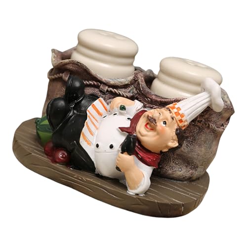 Köche Figuren Statue Dekorative Ornament Salz Paprika Flaschenhalter Ornament Kitchen Gewürz/Zahnstocherflasche von ECMQS