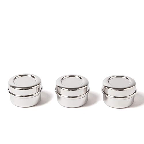 ECO Brotbox Chutney Boxen 3er Set aus Edelstahl Mini-Behälter | BPA-Frei | spülmaschinenfest mit je 60 ml Füllvolumen | für Dips und Soßen von ECO Brotbox