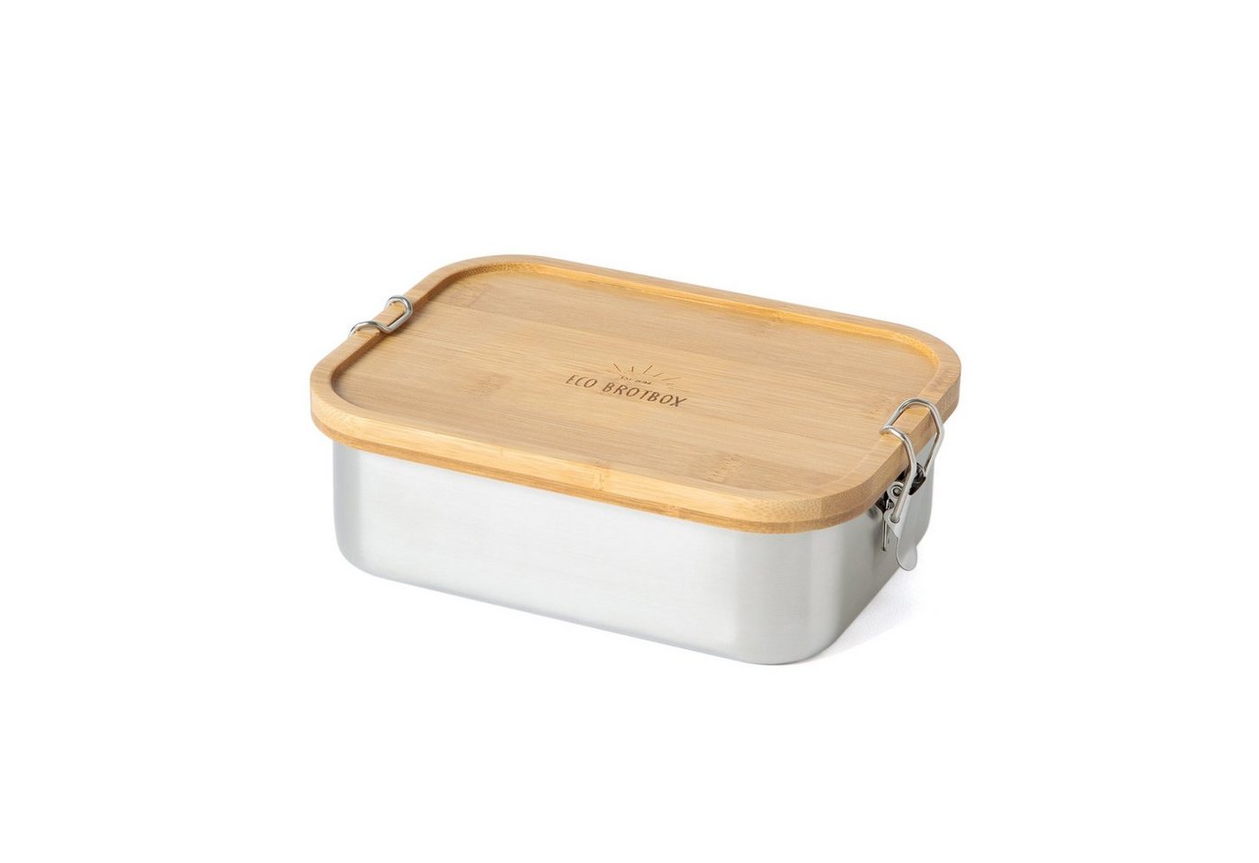 ECO Brotbox Lunchbox Bento Classic + Bamboo Edition, Edelstahl, Bambus, auslaufsicher, Bambusdeckel von ECO Brotbox