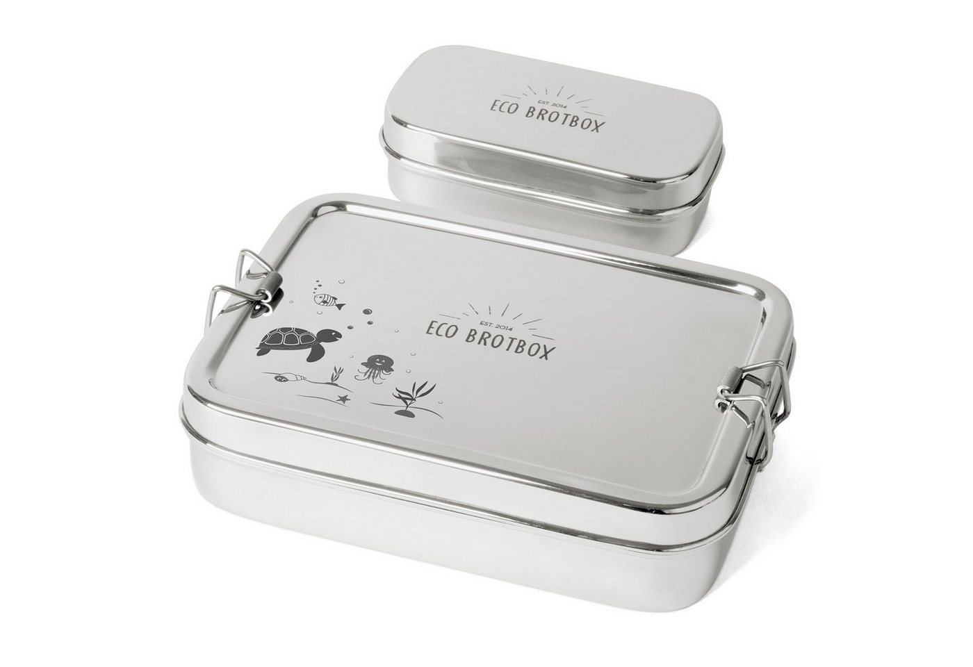 ECO Brotbox Lunchbox Brotbox XL inkl. Snackbox Special Edition, Edelstahl ECO Brotbox Lunchbox Brotbox XL inkl. Snackbox Special Edition, Edelstahl von ECO Brotbox