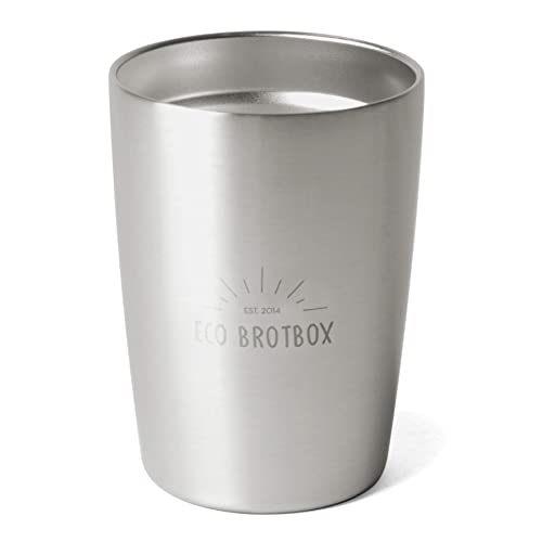 ECO Brotbox ECO Cup Isolierter Trinkbecher aus Edelstahl | BPA-Frei | Spülmaschinenfest mit 350 ml Füllvolumen | für heiße und kalte Getränke von ECO Brotbox