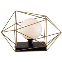 Fan Europe Abraxas - Globe Cage Tischlampe, Schwarz, Gold, E27 von FAN EUROPE