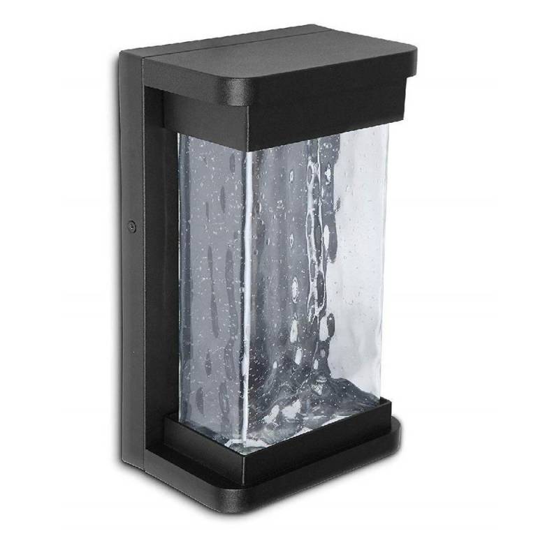 ECO-LIGHT LED Außen-Wandleuchte 1857 Bl LED Alu Außenwandleuchte STARRY schwarz von ECO-LIGHT