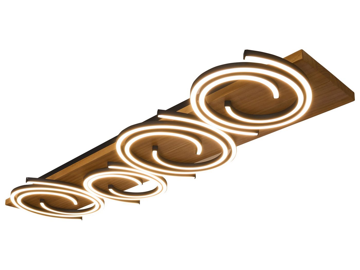 ECO-LIGHT LED Deckenleuchte, LED fest integriert, Warmweiß, flache Holz-Lampe für über-n Esstisch & Kücheninsel, Breite 115x20 cm ECO-LIGHT LED Deckenleuchte, LED fest integriert, Warmweiß, flache Holz-Lampe für über-n Esstisch & Kücheninsel, Breite 115x20 cm von ECO-LIGHT