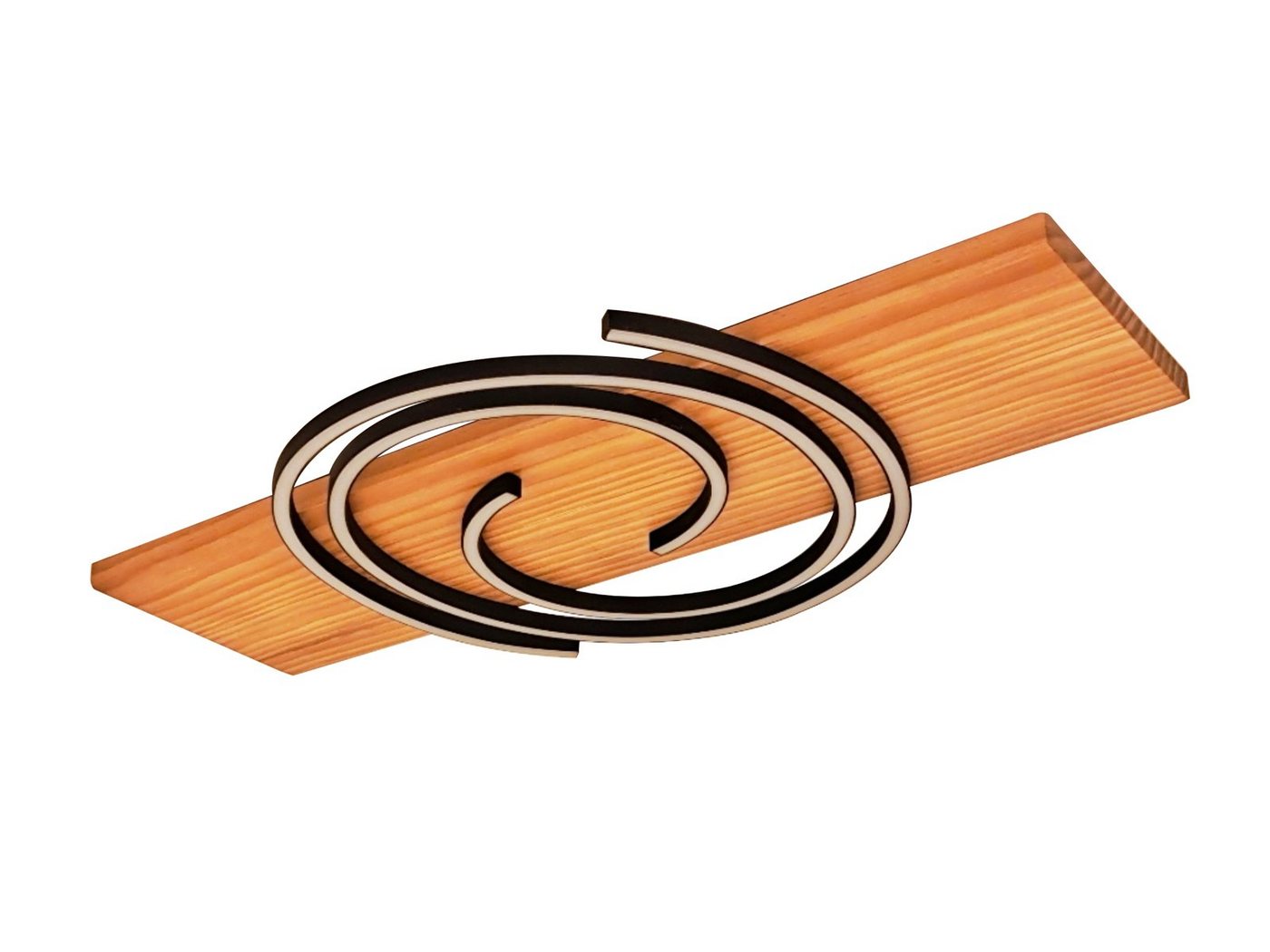 ECO-LIGHT LED Deckenleuchte, LED fest integriert, Warmweiß, flache Holz-Lampe für über-n Esstisch & Kücheninsel, Breite 50x12 cm ECO-LIGHT LED Deckenleuchte, LED fest integriert, Warmweiß, flache Holz-Lampe für über-n Esstisch & Kücheninsel, Breite 50x12 cm von ECO-LIGHT