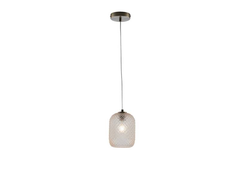 ECO-LIGHT LED Pendelleuchte, Dimmfunktion, LED wechselbar, Warmweiß, Glas Lampenschirm Bernstein über Kochinsel & Couchtisch hängend Ø 15cm von ECO-LIGHT