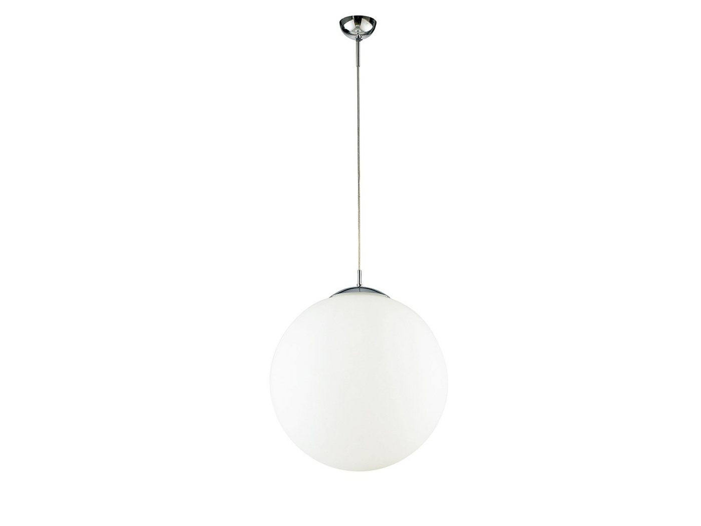 ECO-LIGHT LED Pendelleuchte, Dimmfunktion, LED wechselbar, Warmweiß, große Glas-kugel für über-n Esstisch & Treppenhaus hängend Weiß Ø 45cm von ECO-LIGHT