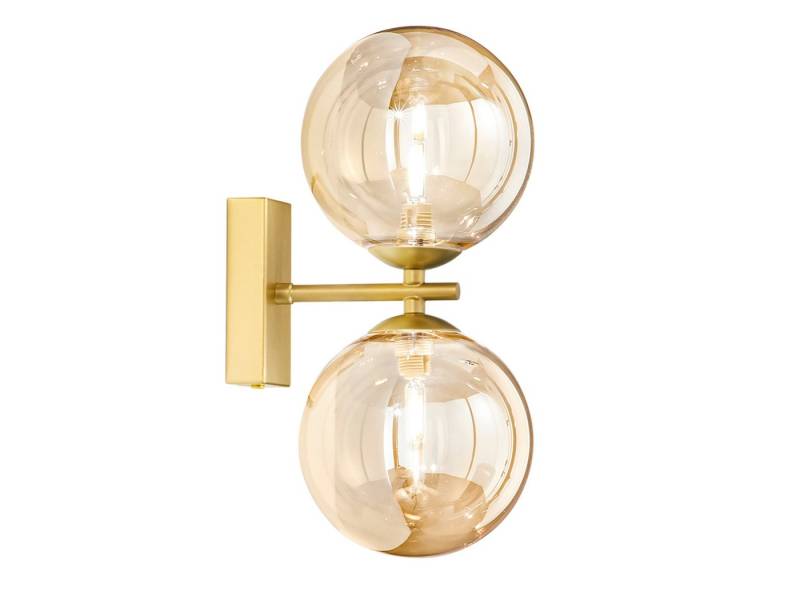 ECO-LIGHT LED Wandleuchte, Dimmfunktion, LED wechselbar, Warmweiß, innen, mit Schalter, Glas-kugeln, ausgefallen-e Kugellampe, Höhe 34cm von ECO-LIGHT