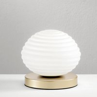 Tischleuchte Ripple in Weiß und Gold E27 180mm - white - Eco-light von ECO-LIGHT