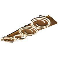 [GEBRAUCHT] Eco Light Led Deckenleuchte Rifia Braun Länge 115 Cm 4 Flg Holz Lampe Leuchte B-Ware von ECO LIGHT