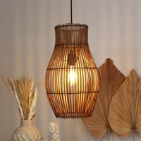 [NEUWERTIG] Eco Light Hängeleuchte Bamboo Braun Höhe 48 Cm ø 30 Cm Deckenlampe Lampe Leuc833 B-Ware von ECO LIGHT