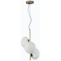 Pendelleuchte Ripple in Weiß und Gold E27 3-flammig - white - Eco-light von ECO-LIGHT