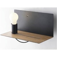 ECO-Light FLASH I-FLASH-AP NER Wandleuchte E27 Schwarz, Holz von ECO-Light