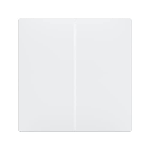 Kabelloses Lichtschalter-Set, Batterieloser 1000 W kinetischer RF-Schalter mit Empfänger mit 100 m Reichweite, wasserdichter IP65-Wandschalter (2-Gang-Funkschalter) von ECO-NEWLEAF