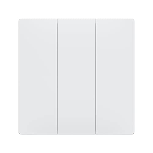 Kabelloses Lichtschalter-Set, Batterieloser 1000 W kinetischer RF-Schalter mit Empfänger mit 100 m Reichweite, wasserdichter IP65-Wandschalter (3-Gang-Funkschalter) von ECO-NEWLEAF