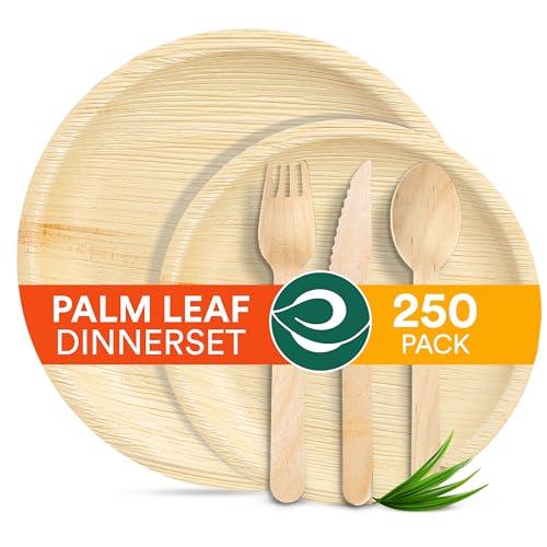 ECO SOUL 100% Compostable Palm Leaf Dinnerware Set von ECO SOUL