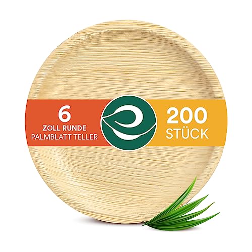 ECO SOUL 100 % kompostierbare, biologisch abbaubare Einweg-Palmblatt-Teller,wie Bambus-Teller, umweltfreundlich, 1.8 m,robust, mikrowellen- und ofenfest, Hochzeits- und Eventeller (200 Stück, rund) ECO SOUL 100 % kompostierbare, biologisch abbaubare Einweg-Palmblatt-Teller,wie Bambus-Teller, umweltfreundlich, 1.8 m,robust, mikrowellen- und ofenfest, Hochzeits- und Eventeller (200 Stück, rund) von ECO SOUL