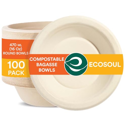 ECO SOUL 16 Oz Soup Bowls [100-Pack] von ECO SOUL