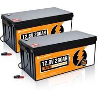 12V 280Ah LiFePO4 Akku mit über 4000+ Mal Tiefzyklen und bms Schutz, perfekter Ersatz für Lithium batterie 200ah 300ah für von ECO-WORTHY