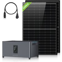 Balkonkraftwerk mit Speicher, 2,56kwh Marstek Jupiter c+ Stromspeicher,2×430W Solarpanels,4 MPPTs (pv Max 2400W),Plug&Play Installation, Solaranlage von ECO-WORTHY