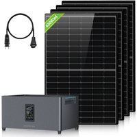 Balkonkraftwerk mit Speicher, 2,56kwh Marstek Jupiter c+ Stromspeicher,4×430W Solarpanels,4 MPPTs (pv Max 2400W),Plug&Play Installation, Solaranlage von ECO-WORTHY