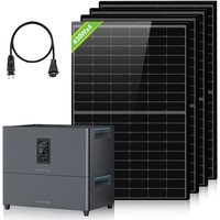 Balkonkraftwerk mit Speicher,5.12kwh Marstek Jupiter c+ Stromspeicher,4×430W Solarpanels, 4 MPPTs (pv Max 2400W),Plug&Play Installation, Solaranlage von ECO-WORTHY