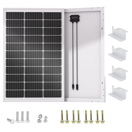 ECOWORTHY Solarmodul, 100 W, 12 Volt, Polykristalline, zum Laden von Batterien. von ECO-WORTHY
