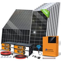Eco-worthy - 20.3kWh Solaranlange 5070W 48V Solarsystem Off Grid Kit für Wohnmobile/Privathaushalte: 26 Stücke 195W Bifaziale Solarpanel + 5000W 48V Eco-worthy - 20.3kWh Solaranlange 5070W 48V Solarsystem Off Grid Kit für Wohnmobile/Privathaushalte: 26 Stücke 195W Bifaziale Solarpanel + 5000W 48V von ECO-WORTHY