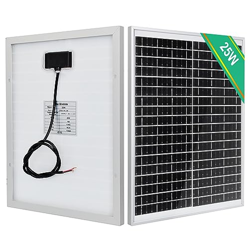 ECO-WORTHY 25 Watt 12 Volt Solarpanel IP65 Wasserdichtes Solarmodul Off Grid Batterieladung für Auto Van Boat Camping Reisen von ECO-WORTHY