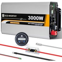 ECO-WORTHY 3000W 24V netzunabhängiger Solar Wechselrichter DC 24V AC 220V Sinuswelle für Auto Wohnmobil Caravan Camping und Solar System Haus von ECO-WORTHY