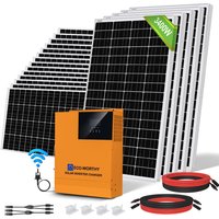 13.6kWh Solaranlange 3400W 48V Off Grid Kit für Wohnmobile/Privathaushalte: 20 Stücke 170W Solarpanel + 5000W 48V All-in-One Solar Wechselrichter von ECO-WORTHY