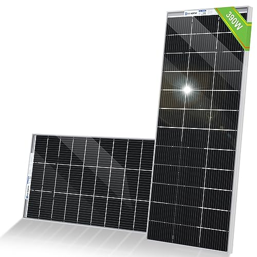 ECO-WORTHY 390W 12V Bifazial Solarpanel, 2 Stücke 195W Monokristallines Solarmodul Ideal zum Aufladen von 12V Batterien, für Wohnmobil Garten Camper Boot und Dach des Hauses von ECO-WORTHY