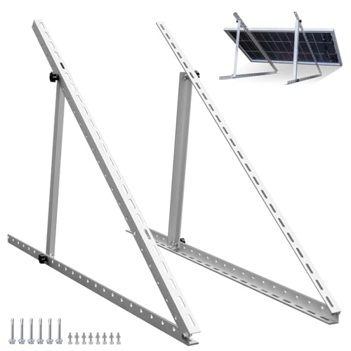 ECO-WORTHY 114cm Solarpanel Halterung mit Einstellbarem Winkel, Solarmodul Halterung für 100W-400W Solarpanel für Boot, Wohnmobil, Dach, Off-Grid-System von ECO-WORTHY