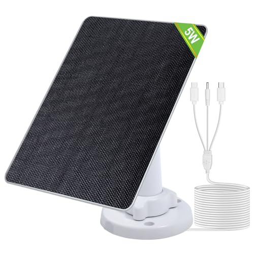 ECO-WORTHY 5W Solarpanel für Überwachungskamera außen, 5V BC Solarmodul, 25% Wirkungsgrad, mit 3 Meter 3-in-1 Stecker, 360° einstellbar, IP65, für Außenkamera ECO-WORTHY 5W Solarpanel für Überwachungskamera außen, 5V BC Solarmodul, 25% Wirkungsgrad, mit 3 Meter 3-in-1 Stecker, 360° einstellbar, IP65, für Außenkamera von ECO-WORTHY