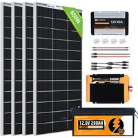 780W Solaranlage Komplettset netzunabhängiges für Wohnmobil Camper:4 Stücke 195W Solarpanel+1 Stücke LiFePO4 batterie 280Ah +Wechselrichter 780W Solaranlage Komplettset netzunabhängiges für Wohnmobil Camper:4 Stücke 195W Solarpanel+1 Stücke LiFePO4 batterie 280Ah +Wechselrichter von ECO-WORTHY