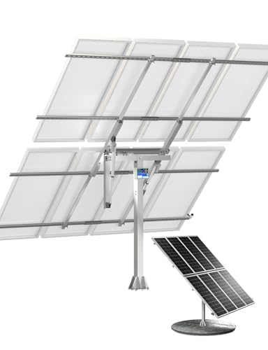 ECO-WORTHY Solarpanel Halterung Solar Tracker Max System ( Um Weitere 40% Leistung Erzeugen ) mit Tracker Laderegler, Komplettes Solar Halterung Kit für Solarmodul auf Hof Farm Feld und Garten von ECO-WORTHY