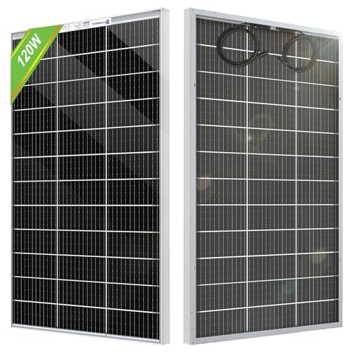 ECO-WORTHY Bifaziales Solarpanel120W 18V, Monokristallin Solarmodul für 12V Batterien, Photovoltaik, Solarpanel 12v ideal für Wohnmobil, Balkonanlage, Gartenhäuse, Boot von ECO-WORTHY