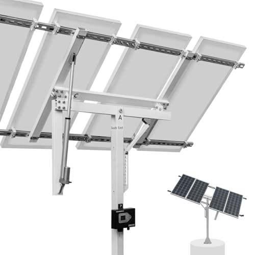 ECO-WORTHY Solarpanel Halterung Einachsiges Tracking System (30% mehr Leistung) mit Tracker Controller, Hoche Stabilität, Geeignet für unterschiedliche Verschiedene Solarmodelle, Hof, Feld, Garten von ECO-WORTHY