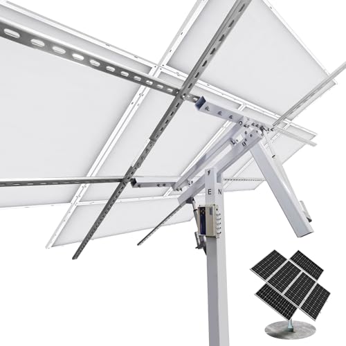 ECO-WORTHY Solarpanel Halterung Zweiachsiges Tracking-System(Steigerung um 40% Leistung) mit Tracker-Controller, komplettes Solar-Tracker-Kit, ideal für verschiedene Solarmodule, für Hof/Farm/Feld von ECO-WORTHY