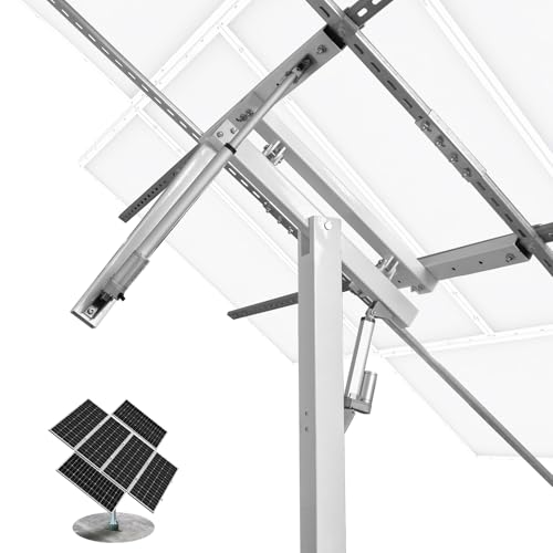 ECO-WORTHY Solarpanel Halterung Zweiachsiges Tracking-System(Steigerung um 40% Leistung) mit Tracker-Controller, komplettes Solar-Tracker-Kit, ideal für verschiedene Solarmodule, für Hof/Farm/Feld von ECO-WORTHY