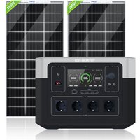 2000W 1920Wh Tragbares Powerstation 2000W (Spitze 4000W) Akku Solargenerator Mobiler Stromspeicher Power Station mit 12 Ausgängen und 3x170W von ECO-WORTHY